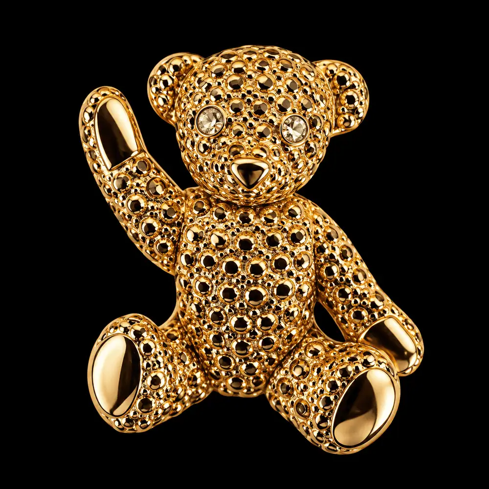 Golden Needle London Teddy Bear Brooch