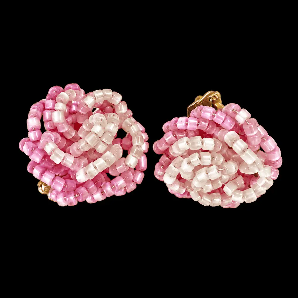 Golden Needle London Pink Earrings