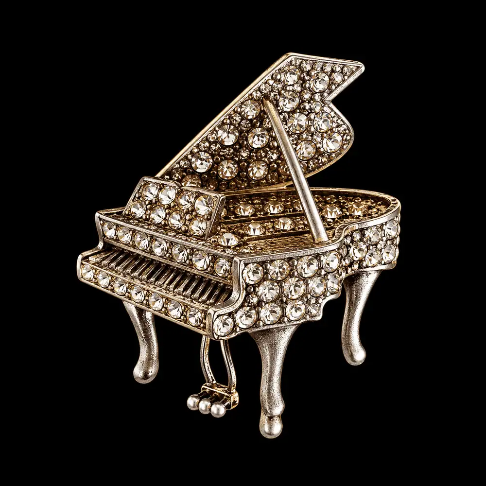 Golden Needle London Piano Brooch