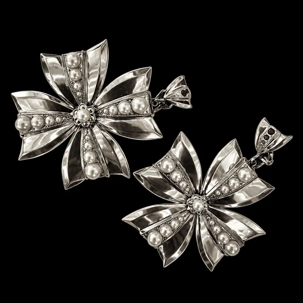 Golden Needle London Silver Earrings